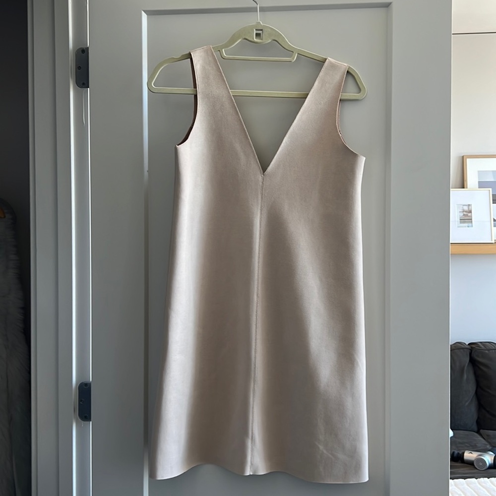 Zara suede low back dress